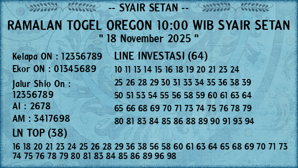 Prediksi Oregon 10:00 WIB