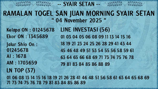 Prediksi San Juan Morning
