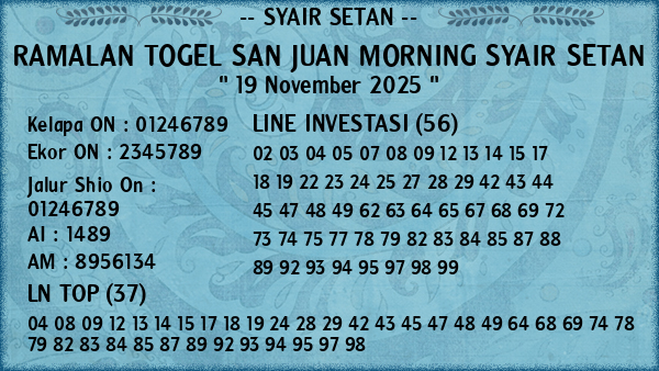 Prediksi San Juan Morning