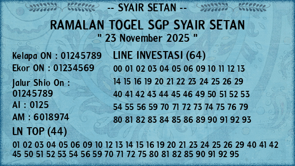Prediksi SGP