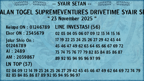 Prediksi Supremeventures Drivetime