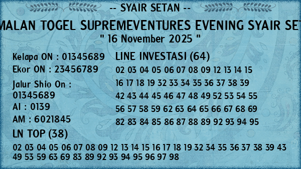 Prediksi Supremeventures Evening