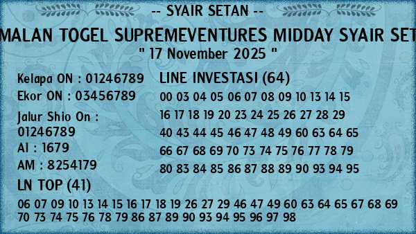 Prediksi Supremeventures Midday