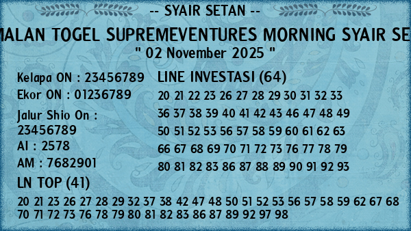 Prediksi Supremeventures Morning