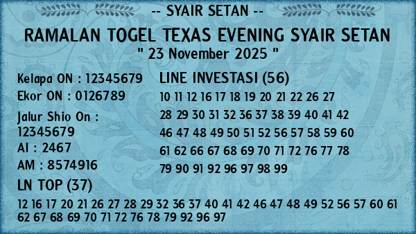 Prediksi Texas Evening