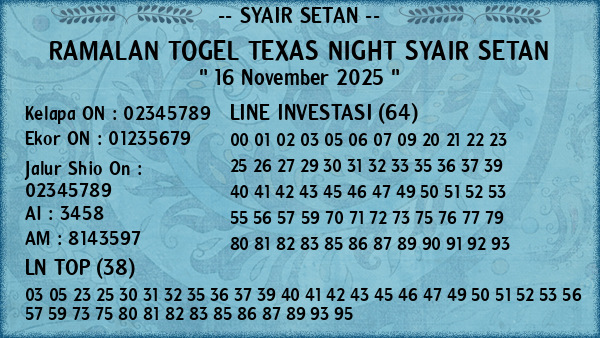 Prediksi Texas Night