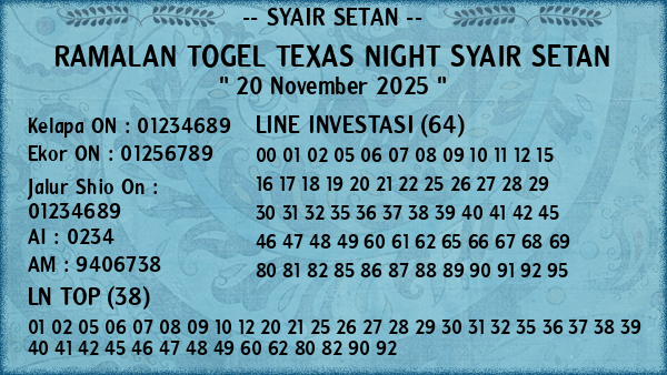 Prediksi Texas Night