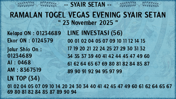 Prediksi Vegas Evening