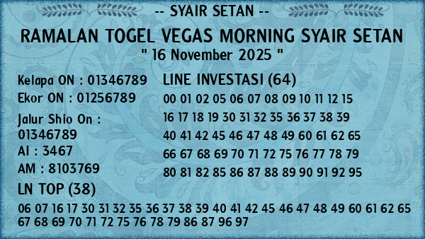 Prediksi Vegas Morning