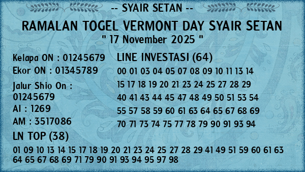 Prediksi Vermont Day
