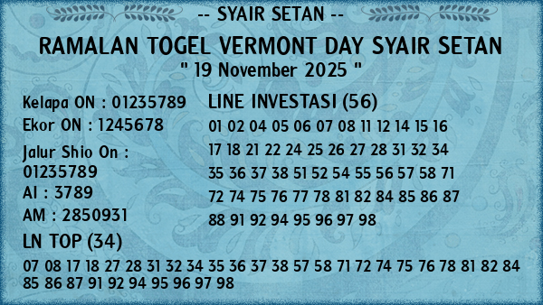 Prediksi Vermont Day