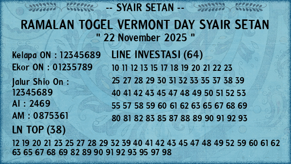 Prediksi Vermont Day