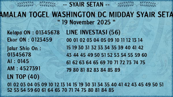 Prediksi Washington Dc Midday