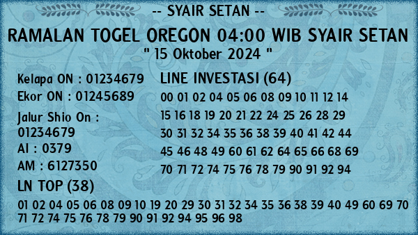 Prediksi Oregon 04:00 WIB