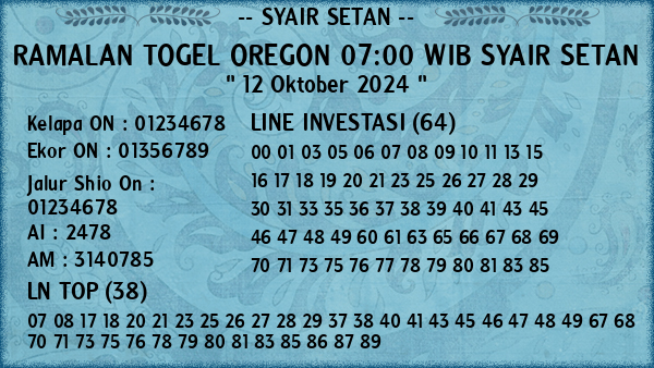 Prediksi Oregon 07:00 WIB