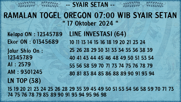 Prediksi Oregon 07:00 WIB