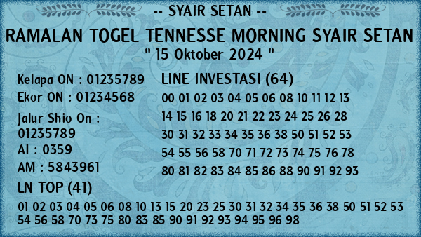 Prediksi Tennesse Morning