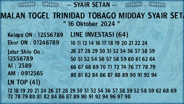 Prediksi Trinidad Tobago Midday