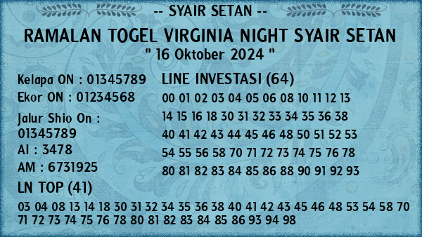 Prediksi Virginia Night