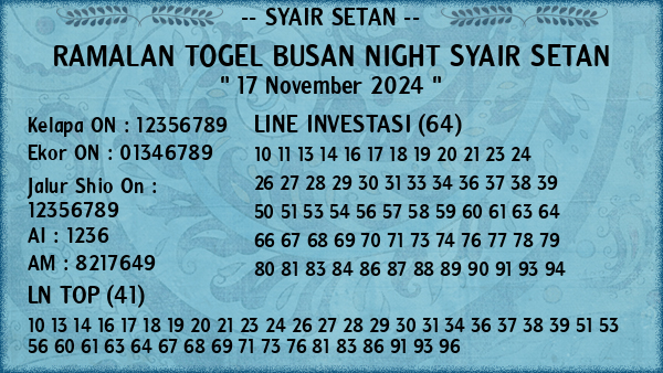 Prediksi Busan Night