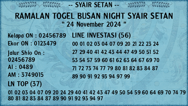 Prediksi Busan Night