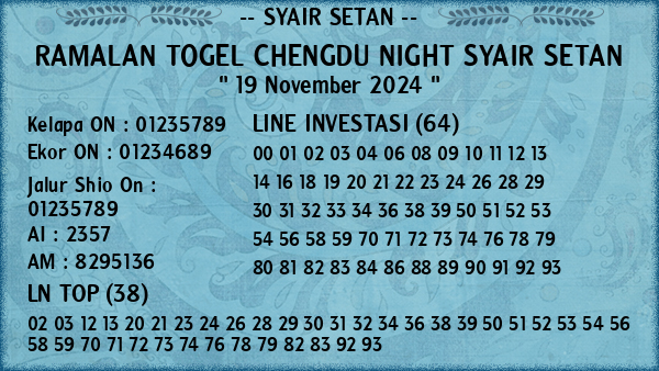 Prediksi Chengdu Night