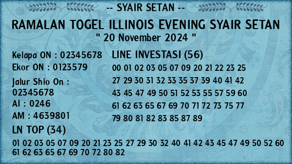 Prediksi Illinois Evening