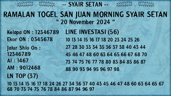 Prediksi San Juan Morning