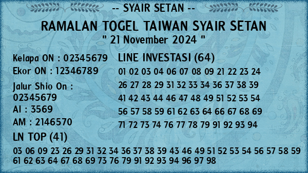 Prediksi Taiwan