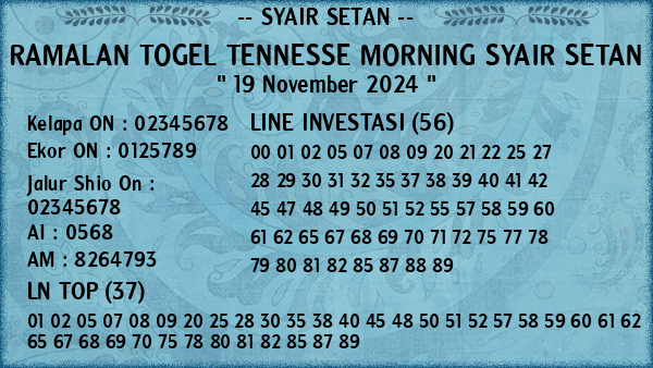 Prediksi Tennesse Morning