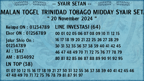 Prediksi Trinidad Tobago Midday