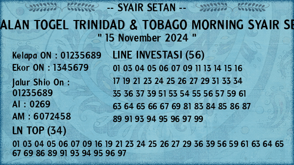 Prediksi Trinidad & Tobago Morning