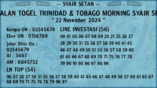 Prediksi Trinidad & Tobago Morning