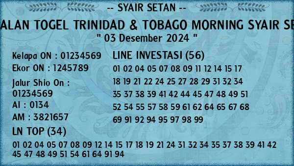 Prediksi Trinidad & Tobago Morning