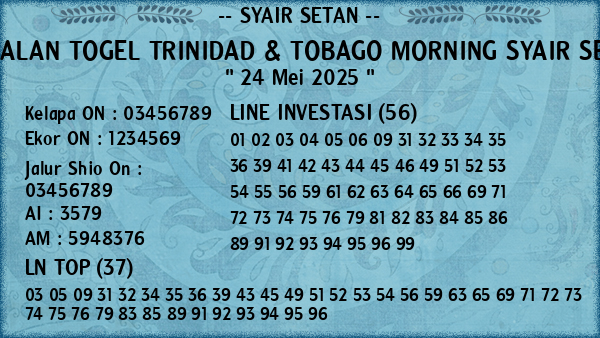 Prediksi Trinidad & Tobago Morning