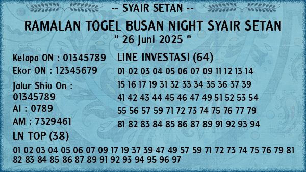 Prediksi Busan Night
