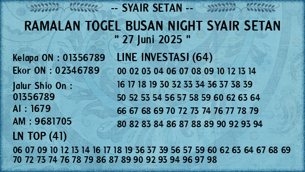 Prediksi Busan Night