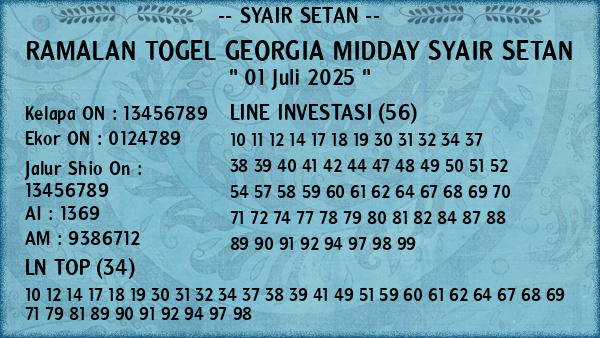 Prediksi Georgia Midday