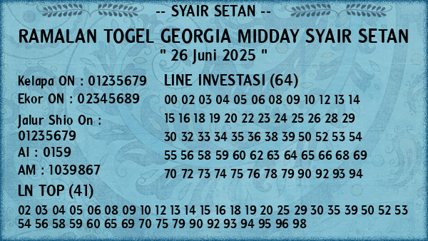 Prediksi Georgia Midday