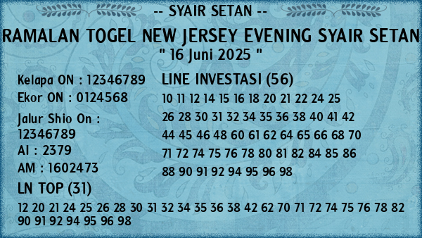 Prediksi New Jersey Evening