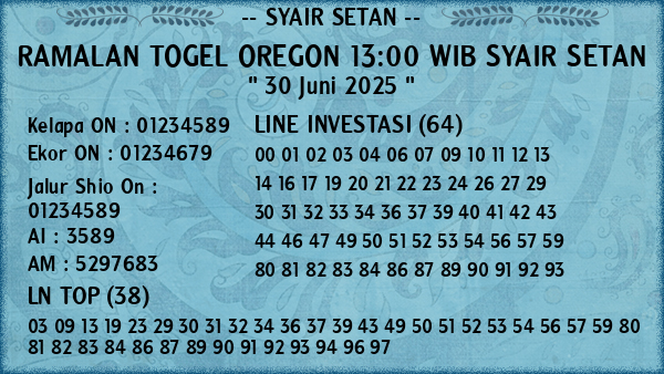 Prediksi Oregon 13:00 WIB