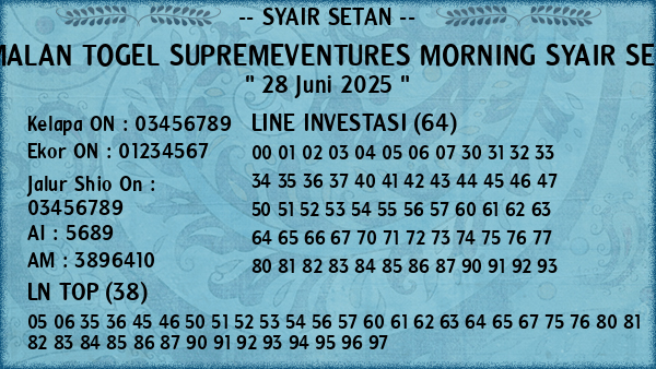 Prediksi Supremeventures Morning