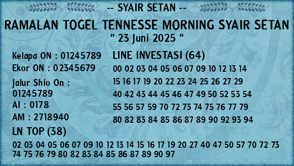 Prediksi Tennesse Morning