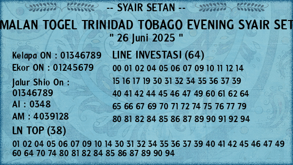 Prediksi Trinidad Tobago Evening