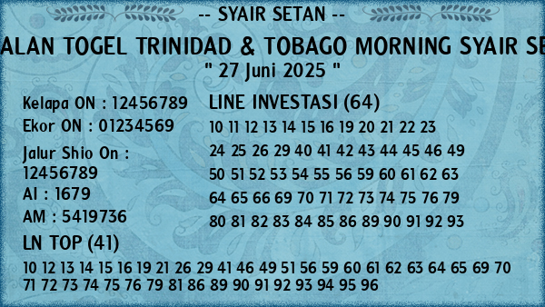 Prediksi Trinidad & Tobago Morning