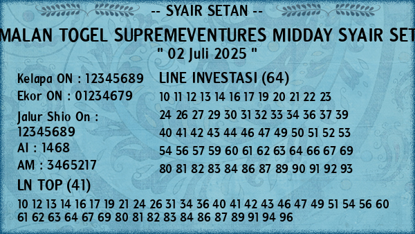 Prediksi Supremeventures Midday