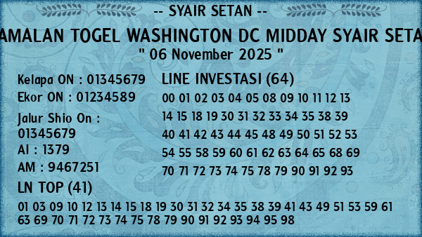 Prediksi Washington Dc Midday